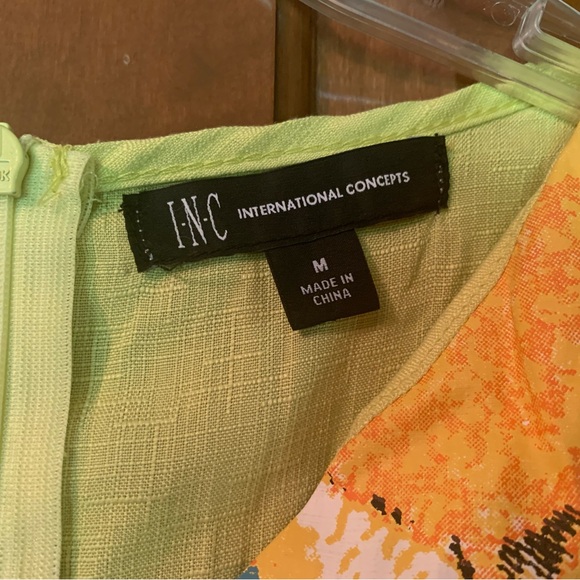 INC Yellow Linen Maxi Dress. Medium. NWT. - Picture 4 of 6